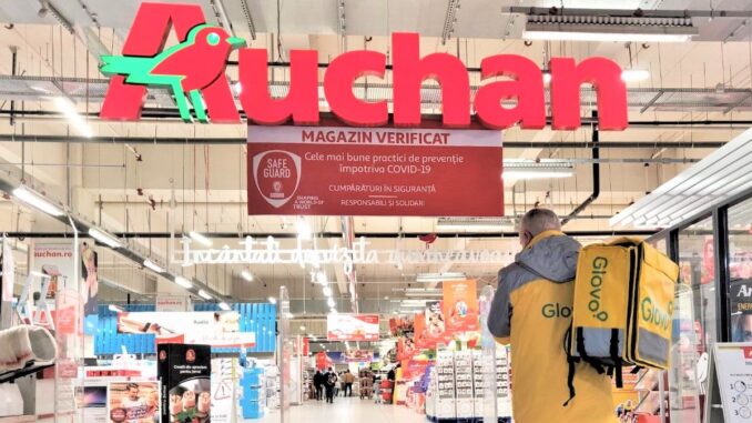 Parteneriat Auchan și Glovo. FOTO TotalPR