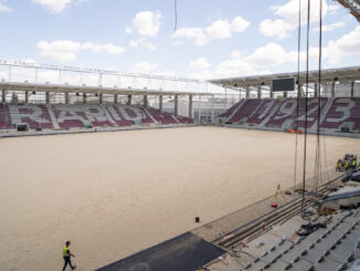 Lucrările la stadionul Giulești, aproape de final. FOTO MDLPA