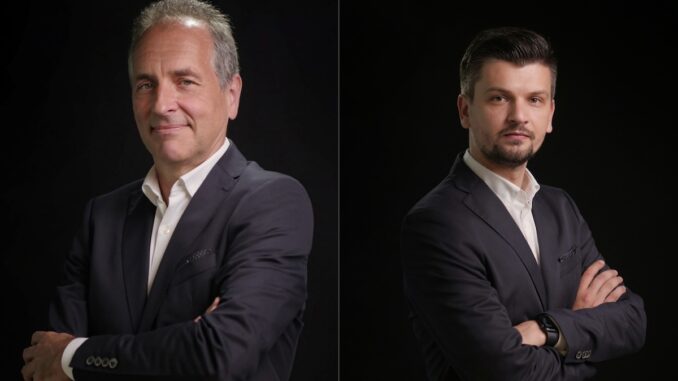 Johan Gabriels și Alin Latu de la iBanFirst. FOTO iBanFirst