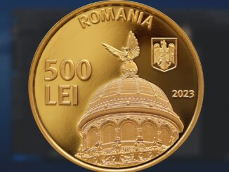 Noua monedă de aur de 500 lei. FOTO BNR